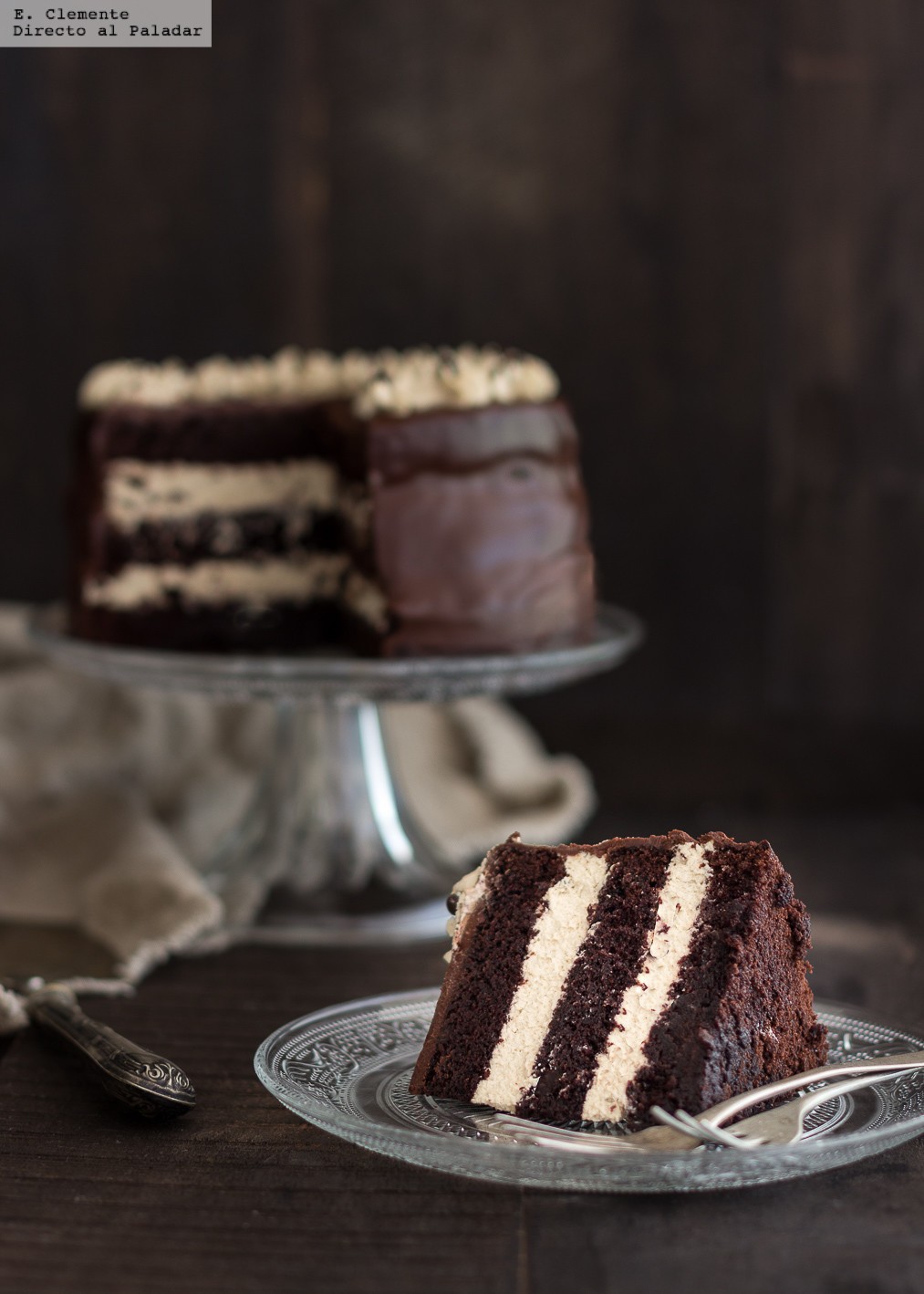 Chocolate cake with a touch of coffee